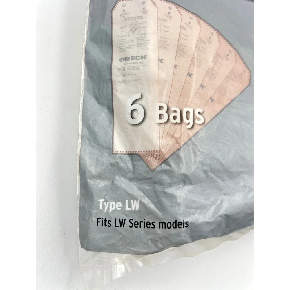 Oreck Magnesium HEPA Odor Fighting‎ Vacuum Bags Type LW LWPK60H 4-Pack Tan